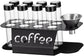 Coffee Bean Storage Containers - 8-pack Glass Jars for Storing Coffee Beans - Transparent Storage Containers, Reagent Racks, One-Way Valve - Portable Storage Jars