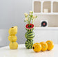 Citroenkeramiek vase - Unique fruit-shaped vase - 3D lemon design - Creative fruit and flower arrangement - Suitable for home and kitchen decor - Yellow