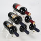 Countertop wooden wine rack - Compact and small wine rack - Tabletop wine organizer for 6 bottles of wine - Space-saving bar organizer for home