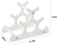 Countertop wooden wine rack - Compact and small wine rack - Tabletop wine organizer for 6 bottles of wine - Space-saving bar organizer for home