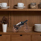 Desk wine rack - Bicycle-shaped wine rack for one bottle - Freestanding table wine rack and bottle holder - Wine gifts, home and bar decorations, and crafts