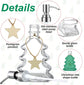 Soap Dispenser - Christmas Tree Shape - Glass - with Stainless Steel Pump - Christmas Decoration - Lotion Pump Bottle - Hand Soap Dispenser - Empty Pump - Suitable for Bathroom and Kitchen