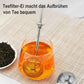 Set of 2 separate tea filters - Tea filter with telescopic handle - Tea strainer made of 304 stainless steel - Flour sieve made of stainless steel - Powder dispenser - Suitable for sugar, flour, spices and cocoa powder (B)