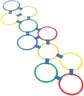 Hinkelspel Accessories - Hinkelspel Rings for Outdoors - 10 Rings with 10 Connectors - Obstacle Trainer for Outdoor and Indoor Use - Kids&