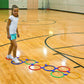 Hinkelspel Accessories - Hinkelspel Rings for Outdoors - 10 Rings with 10 Connectors - Obstacle Trainer for Outdoor and Indoor Use - Kids&