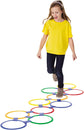Hinkelspel Accessories - Hinkelspel Rings for Outdoors - 10 Rings with 10 Connectors - Obstacle Trainer for Outdoor and Indoor Use - Kids&