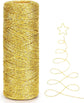 Henneptouw - Golden henneptouw - 100m gold Christmas ribbon - For gift wrapping - Christmas decoration - Party decoration - DIY - Sewing supplies