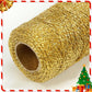 Henneptouw - Golden henneptouw - 100m gold Christmas ribbon - For gift wrapping - Christmas decoration - Party decoration - DIY - Sewing supplies
