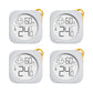 Hygrometer in 4-pack - Small digital hygrometer - With accurate indoor thermometer - Practical hygrometer suitable for bedrooms, kids&
