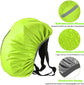 Rain covers for backpacks with reflective strips - capacity 15 litres to 100 litres - waterproof and rain-resistant backpack covers - suitable for hiking, camping, travelling, cycling, etc. - can also be used as a school bag.