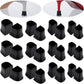 Heel protectors - U-shaped - 4 sizes - Black - 12 pairs - Non-slip - Sound-dampening - Heel protection - Heel protectors - Suitable for stilettos