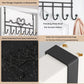 Overdoor Hooks - No-Drill Clothes and Hat Hangers - Door Hooks - Can hang jackets, towels, bags, bathrobes, etc. (2-pack - Black)