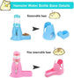 Water bowl for small animals - 3-in-1 hanging water bottle for hamsters - Automatic pet water bowl with stand - Suitable for dwarf hamsters, mice, rats and hedgehogs (80 ml - Pink)