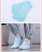 Teensokken - Split-toe socks - 5 pairs - Ladies - Running - Five-Toe socks - Sport - Walking - Pink, Purple, Grey, White, Blue