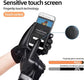 Black winter gloves made of genuine leather - warm and insulated gloves - adjustable size - compatible with touchscreen devices - non-slip palm - cashmere lining - windproof, rainproof and snowproof