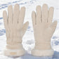 Warm winter gloves for women - windproof and snowproof gloves - thickened and fleece-lined gloves - gloves with wrist protection - suitable for skiing, cycling, running and working.