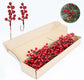 Christmas Tree Decoration - 32-pack - Artificial Red Berry Stems - 16.5 cm - Christmas Berries - Suitable for Christmas, Winter, Holiday, DIY, Decorations