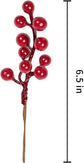 Christmas Tree Decoration - 32-pack - Artificial Red Berry Stems - 16.5 cm - Christmas Berries - Suitable for Christmas, Winter, Holiday, DIY, Decorations