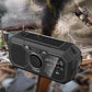 Noodradio - Solar-powered emergency radio, hand-operated - AM/FM/weather radio - With torch - SOS alarm function - Emergency charging function - Portable emergency radio (black) Suitable for camping, hiking and home emergencies