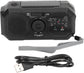Noodradio - Solar-powered emergency radio, hand-operated - AM/FM/weather radio - With torch - SOS alarm function - Emergency charging function - Portable emergency radio (black) Suitable for camping, hiking and home emergencies