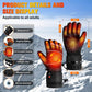 Gloves - Warm winter gloves - Rechargeable heated gloves - 3 heating settings, 360° heating - Touchscreen, waterproof/windproof - Winter ski/cycling/hiking gloves (unisex)