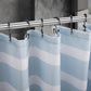 Matzwarte shower curtain hooks (12-pack) - Double hooks made of stainless steel - Hooks with smooth rolling action - Suitable for shower curtains up to 3.3 cm thick - Suitable for shower curtains and waterproof liners. (black)