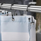 Matzwarte shower curtain hooks (12-pack) - Double hooks made of stainless steel - Hooks with smooth rolling action - Suitable for shower curtains up to 3.3 cm thick - Suitable for shower curtains and waterproof liners. (black)