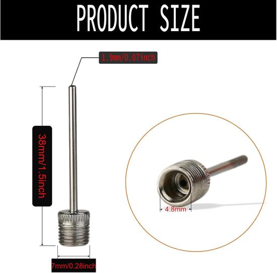 Ball pump needles - 3-pack - Durable stainless steel needles - Ball pump needles - Pump needles for football, basketball, volleyball and all sports balls