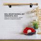 Display standard - Black - Baseball bat display standard - Baseball bat holder - Wall mounting - Horizontal baseball bat standard - Baseball bat holder - 2 pieces - Black