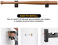 Display standard - Black - Baseball bat display standard - Baseball bat holder - Wall mounting - Horizontal baseball bat standard - Baseball bat holder - 2 pieces - Black