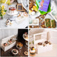 Cupcakedozen - With paper - 30 pieces - with 2 paper holders - Cupcake cases - Cake boxes - for birthday parties - Celebrations - Baking supplies - 16*9*7.5cm