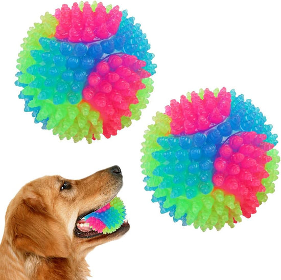 Pet toy ball - 5 cm - Light-up dog ball - Flashing bouncy ball - Interactive light-up - LED pet toy - Suitable for puppies, small and medium dogs and cats