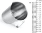 Stainless Steel Measuring Jug - 304 Stainless Steel - with Handle and Spout - Metal Pitcher with oz and ml Markings - 64 oz / 2 Litres (8 Cups) - Extra Strong Pitcher