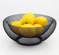 Fruit bowl - Mesh fruit bowl - Decorative fruit basket - Metal - Candy bowl - Suitable for kitchen, countertop, dining table, office - 10 inch (black)