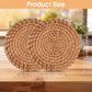 Coasters - Set of 2 - Naturally Woven Coasters - Rattan Coasters - 3.93 inches - Round Reed Coasters - Eco-Friendly Coasters - Boho Coasters - Coffee Table - Housewarming Gift - Hot Drinks - Home Decor