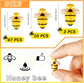60 Pcs Tiny Resin Bees or Crats, 3 Size Mini Plastic Garden Bees Embellishment or Honey Themed Party Decor Art DIY Crats Baby Shower Birthday Christmas Party Cake Decorations