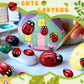 100 Pieces Tiny Resin Ladybugs Decor 0.55&