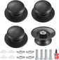4 Pcs Universal Pot Lid Knobs, Pot Lid Handle Replacement, Pot Cover Knobs, Universal Kitchen Bakelite Top Replacement or Pots and Pans Saucepan Casserole Glass Handles(Black)