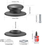 4 Pcs Universal Pot Lid Knobs, Pot Lid Handle Replacement, Pot Cover Knobs, Universal Kitchen Bakelite Top Replacement or Pots and Pans Saucepan Casserole Glass Handles(Black)