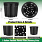 30 Pcs 3 Gallon Plant Nursery Pots Bulk Flexible Plastic Pots for Plants Thickened Soft Seed Starting Container with Drainage Hole Garden Pot Flower Container for Succulents Seedlings
