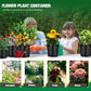 30 Pcs 3 Gallon Plant Nursery Pots Bulk Flexible Plastic Pots for Plants Thickened Soft Seed Starting Container with Drainage Hole Garden Pot Flower Container for Succulents Seedlings