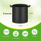 HealSmart 6-Pack 2 Gallon Nonwoven Grow Bags - Aeration Fabric Pots with Handles for Garden Fruits Vegetables Flowers - Black