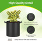 HealSmart 6-Pack 2 Gallon Nonwoven Grow Bags - Aeration Fabric Pots with Handles for Garden Fruits Vegetables Flowers - Black