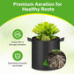 HealSmart 6-Pack 2 Gallon Nonwoven Grow Bags - Aeration Fabric Pots with Handles for Garden Fruits Vegetables Flowers - Black