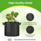 HealSmart 6-Pack 3 Gallon Nonwoven Grow Bags - Aeration Fabric Pots with Handles for Garden Fruits Vegetables Flowers - Black