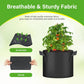 HealSmart 6-Pack 5 Gallon Nonwoven Grow Bags - Aeration Fabric Pots with Handles for Garden Fruits Vegetables Flowers - Black