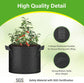 HealSmart 6-Pack 5 Gallon Nonwoven Grow Bags - Aeration Fabric Pots with Handles for Garden Fruits Vegetables Flowers - Black