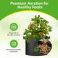 HealSmart 6-Pack 5 Gallon Nonwoven Grow Bags - Aeration Fabric Pots with Handles for Garden Fruits Vegetables Flowers - Black