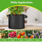 HealSmart 6-Pack 5 Gallon Nonwoven Grow Bags - Aeration Fabric Pots with Handles for Garden Fruits Vegetables Flowers - Black