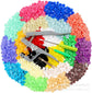 360pcs Plastic Snap Fasteners Kit - 24 Colors Resin Invisible Buttons with Tool - Sewing Snaps for Clothing Crafts - 12mm